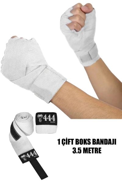 Boks Kickbox Muay Thai Sanda El Bandajı 3,5 Metre X 2 Adet Çift Boks Bandajı Sargı Bandaj