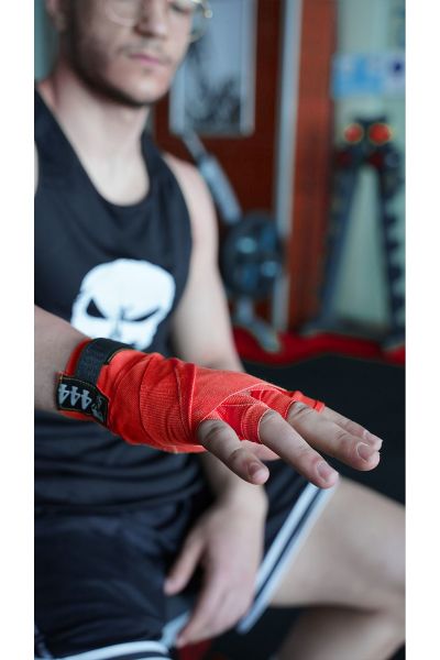 Boks Kickbox Muay Thai Sanda El Bandajı 3,5 Metre X 2 Adet Çift Boks Bandajı Sargı Bandaj