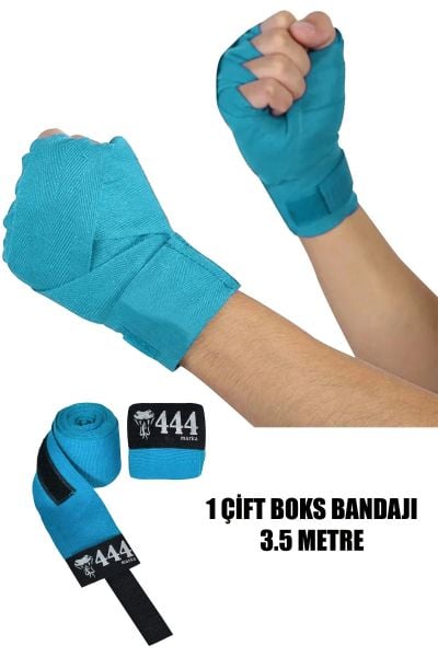 Boks Kickbox Muay Thai Sanda El Bandajı 3,5 Metre X 2 Adet Çift Boks Bandajı Sargı Bandaj