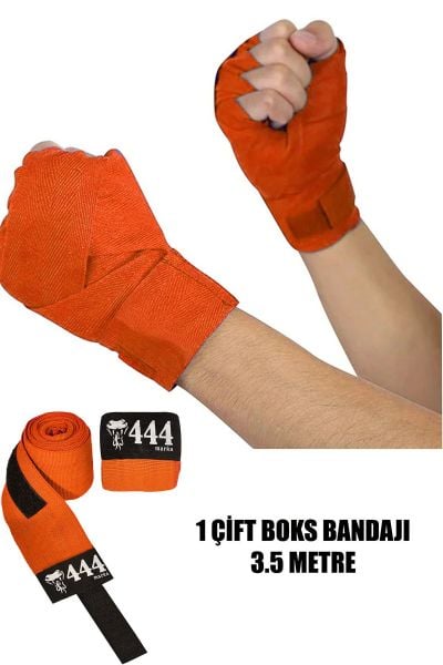 Boks Kickbox Muay Thai Sanda El Bandajı 3,5 Metre X 2 Adet Çift Boks Bandajı Sargı Bandaj