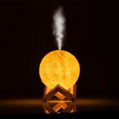 Aromatherapy Diffuser (Moon Shaped, with LED light and Ionizer)