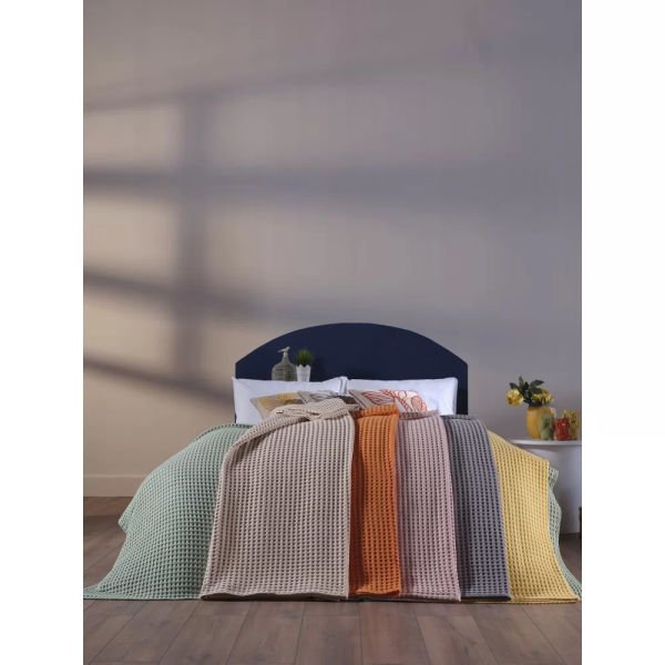 Doqu Home Clara Waffle Tek Kişilik Pike Seti Krem