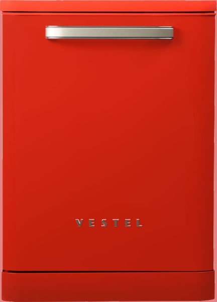 Vestel BM 5001 Retro Kırmızı 5 programlı Bulaşık Makinesi
