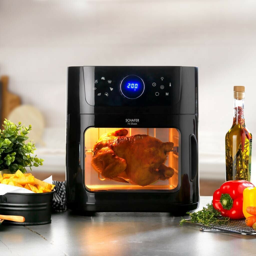 Schafer Fit Oven Airfryer Sıcak Hava Fritözü ve Fırın Siyah