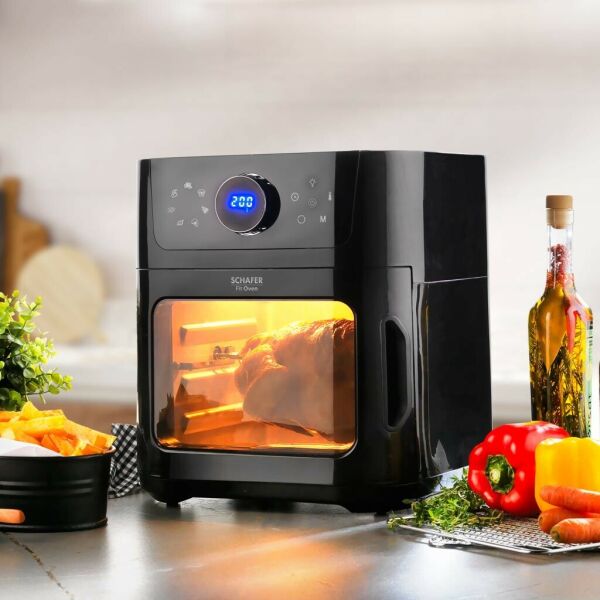 Schafer Fit Oven Airfryer Sıcak Hava Fritözü ve Fırın Siyah