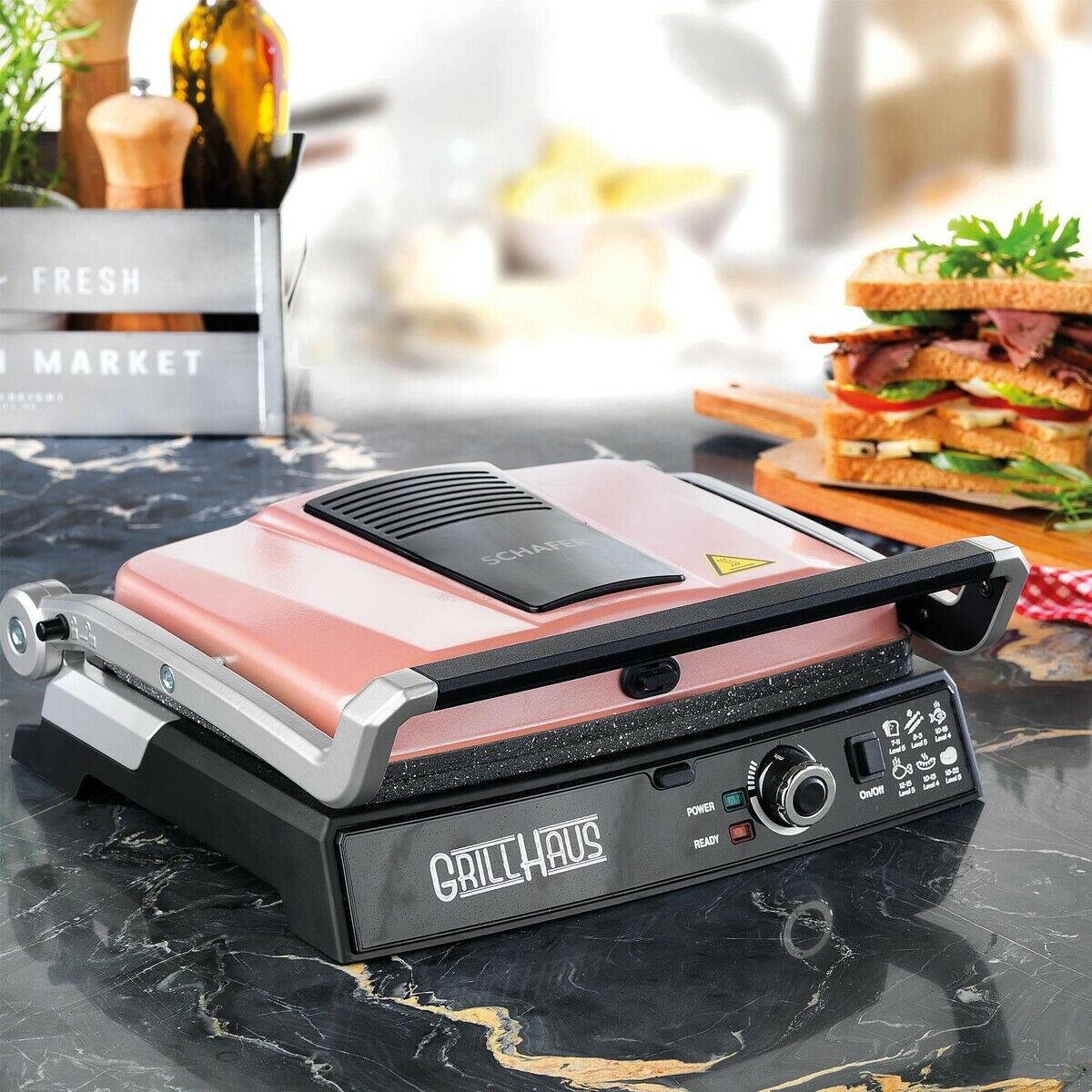 Schafer Grill Haus Tost Makinesi Rosegold