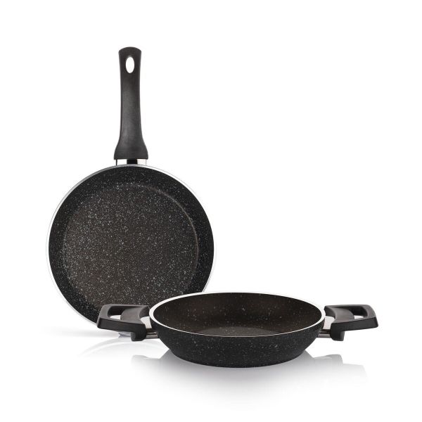 Schafer Dark Storm Grill Tava 20 cm Tava 26 cm 2 li Set