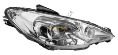 PEUGEOT 206 (1998-2009) SAĞ FAR ÇİZGİSİZ ŞEFFAF (İTHAL)
