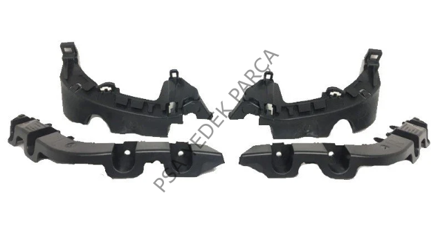 PEUGEOT 301 (2012-2020) ARKA TAMPON BAĞLANTI BRAKETİ 4LÜ TAKIM  (İTHAL)
