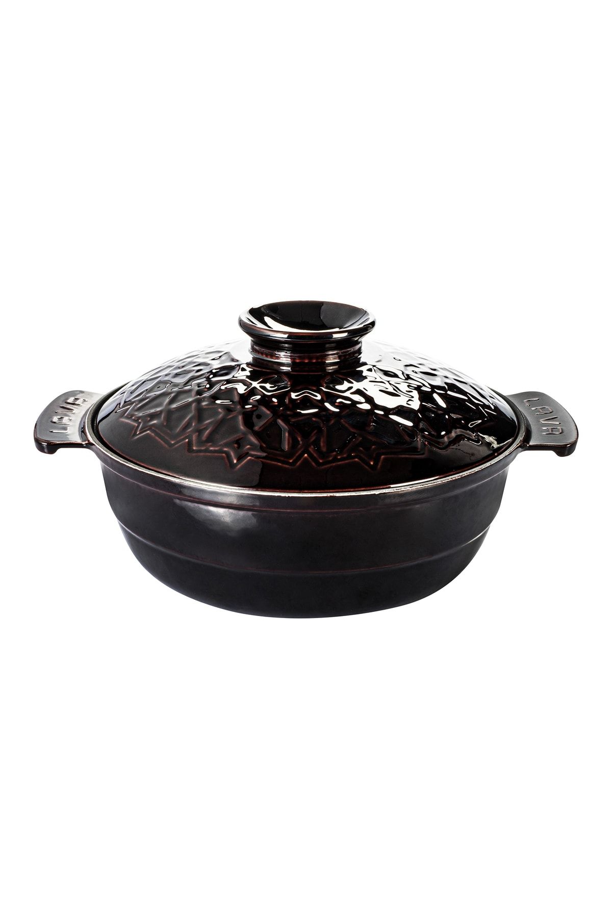 Anatolıa Selçuklu Güveci (ø)26 Cm. Majolica Mor