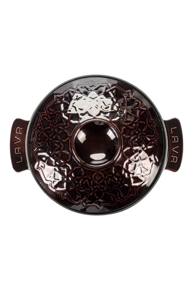 Anatolıa Selçuklu Güveci (ø)26 Cm. Majolica Mor