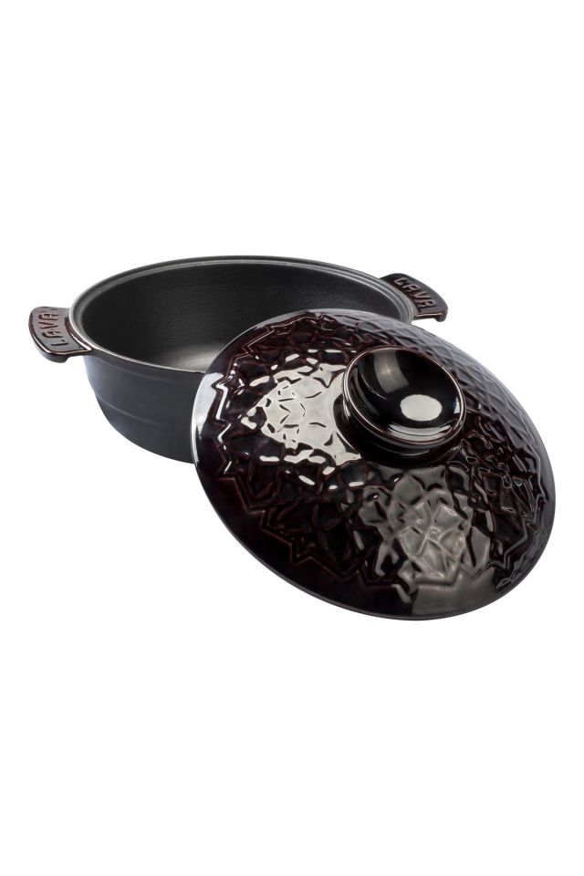Anatolıa Selçuklu Güveci (ø)26 Cm. Majolica Mor