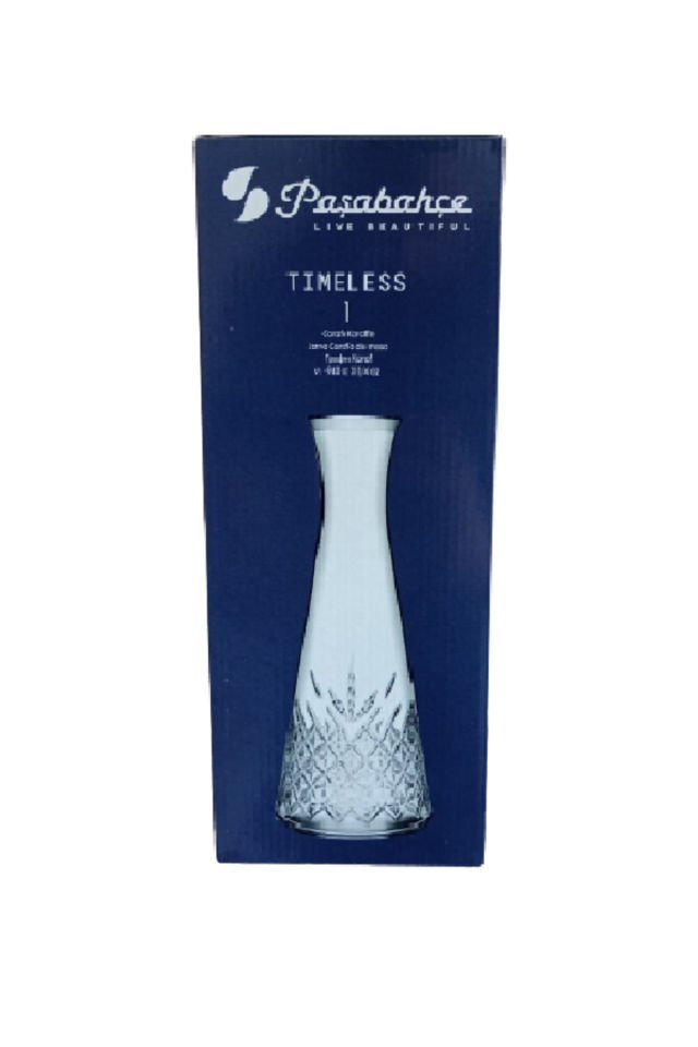 Tımeless Kapaksız Karaf Şişe Sürahi 940 Cc Limonata Süt Su Şişesi 80402