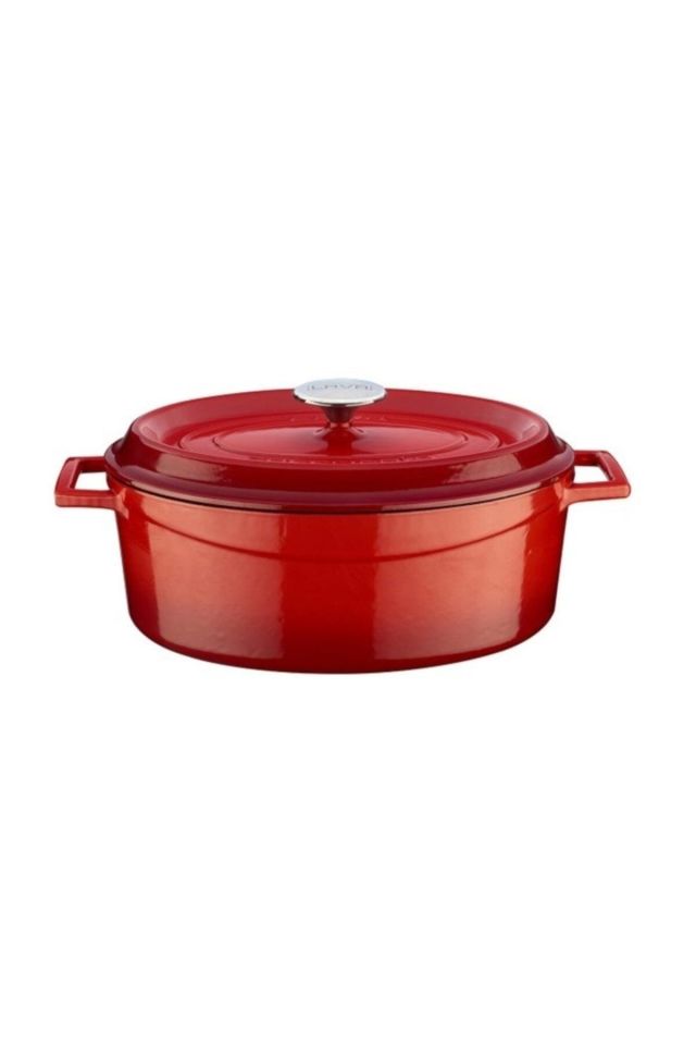 Döküm  Oval Tencere Çap(ø) 29cm  Trendy Kırmızı