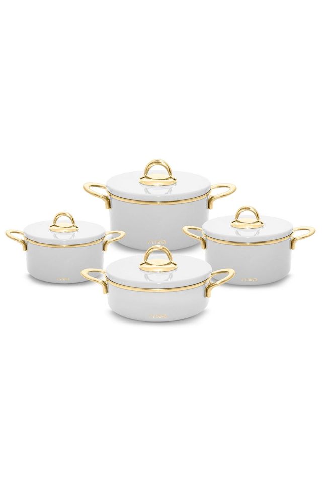 N3145 Lilyum Gold Graye Tencere Seti