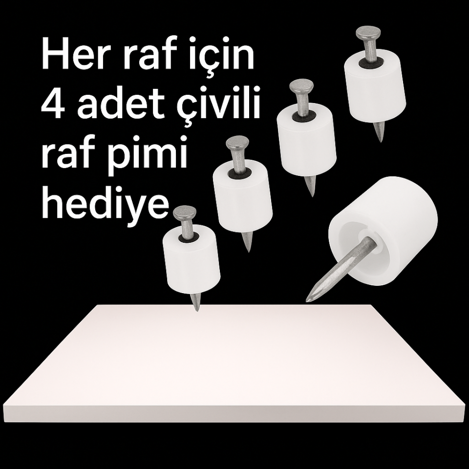 Dolap İçi Raf 18 mm MDFLAM Özel Ölçü