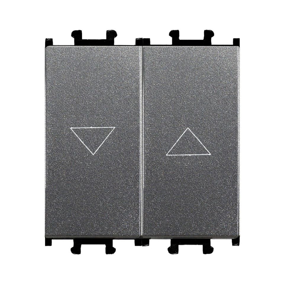 Günsan Domino Füme Çiftli Stor & Jaluzi Butonu - 2M - 16AX 250V