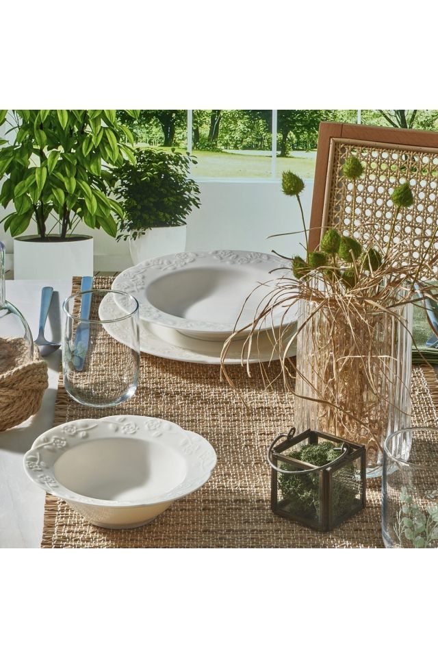 Carmına 24 Parça 6 Kişilik Bone Yemek Takımı