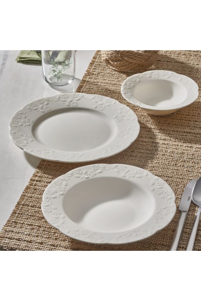 Carmına 24 Parça 6 Kişilik Bone Yemek Takımı