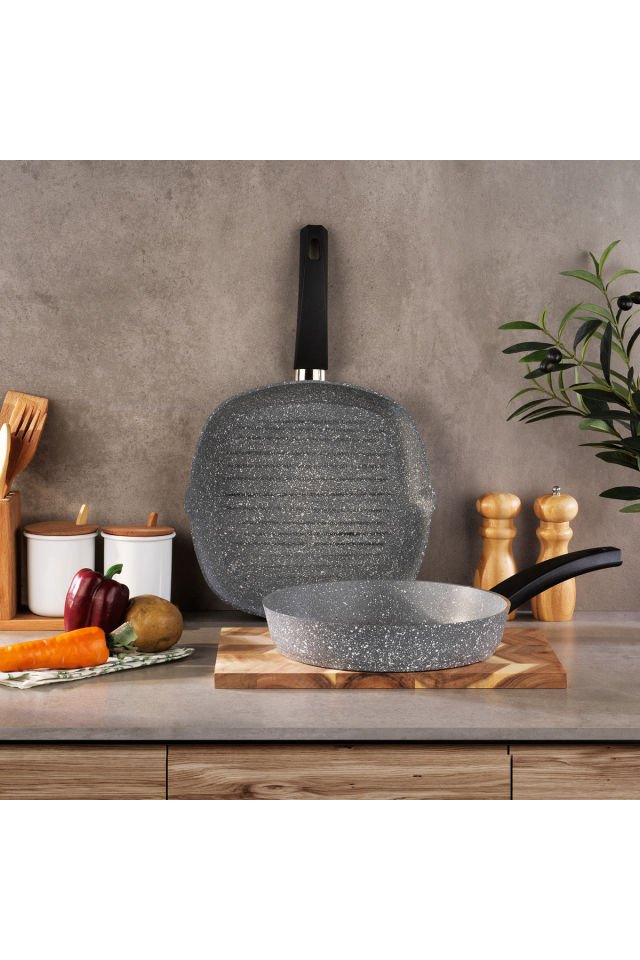 Eternal Grill Tava 28cm+tava 26cm-gri