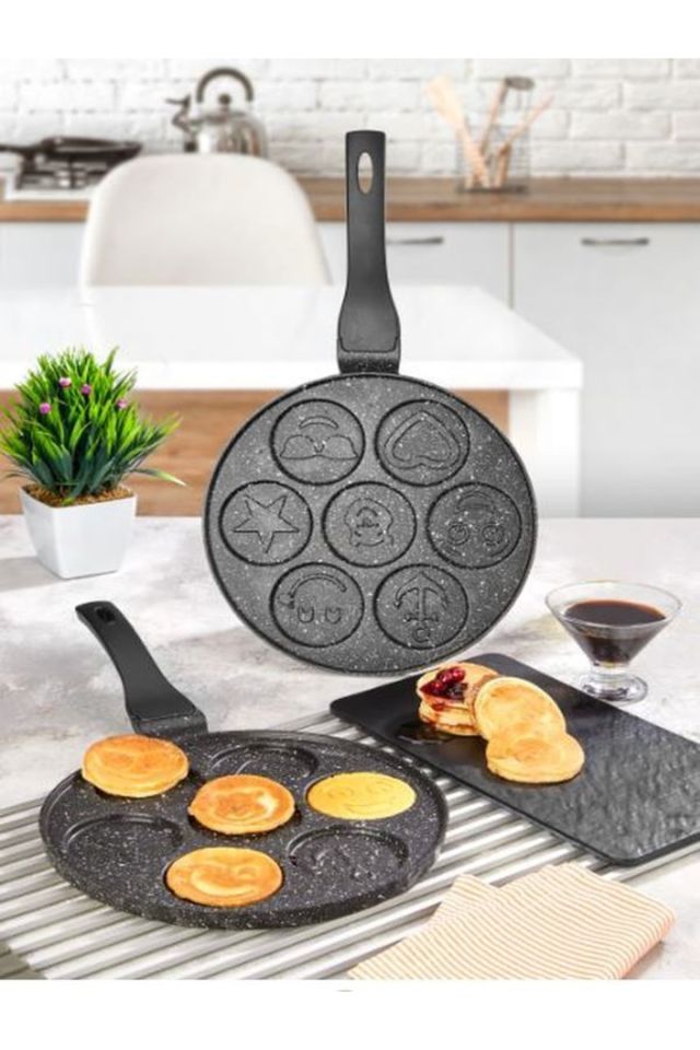 Emoji Döküm Pancake 26 Cm Siyah