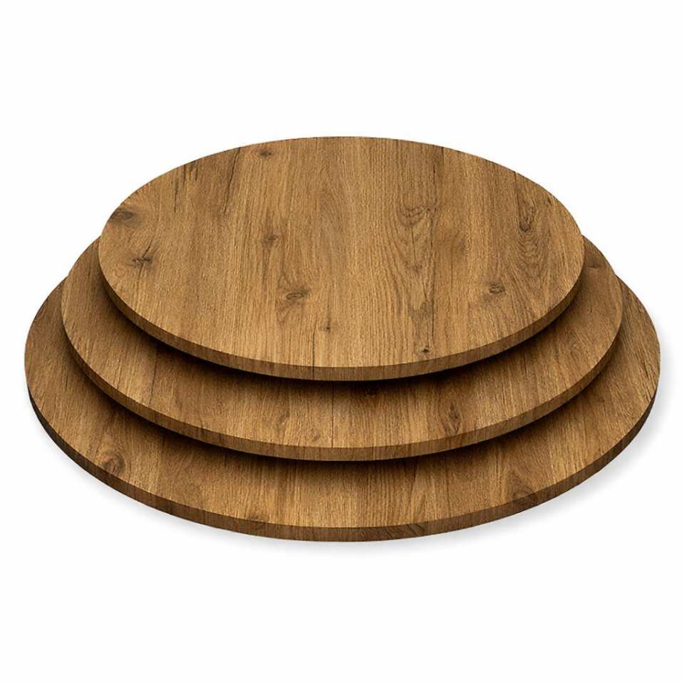 Masa Üst Tablası Yuvarlak MDF Renk Pera