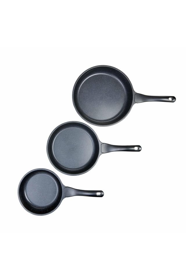 3'lü Granit Tava Seti - 20 Cm + 24 Cm + 28 Cm
