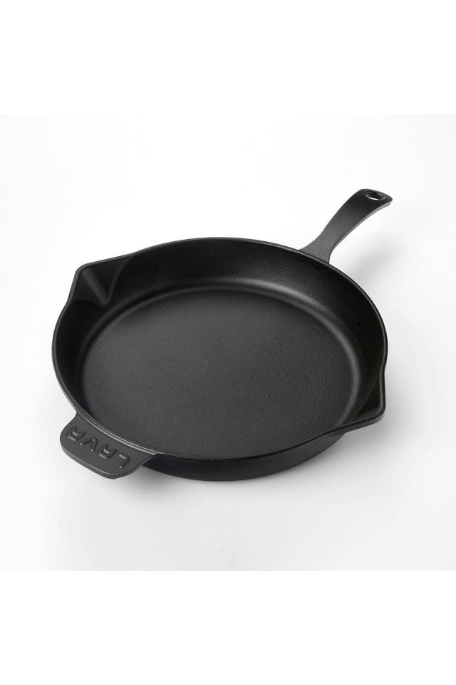 Döküm Yuvarlak Kızartma Tavası Döküm Demir Yekpare Saplı. Çap(Ø)30cm