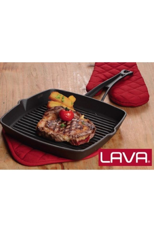Metal Saplı Döküm Izgara Tava 26x26 Cm Fma00181