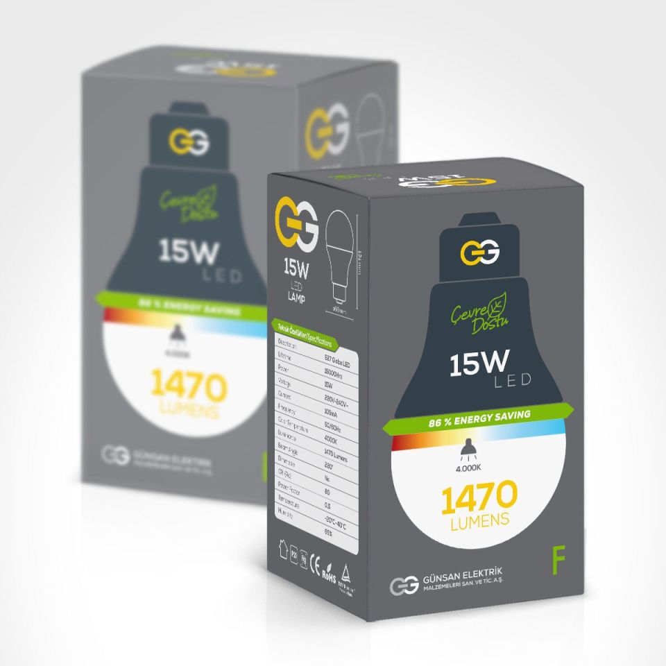 Günsan Valta LED Ampül 220-240V 4000K E27 15W