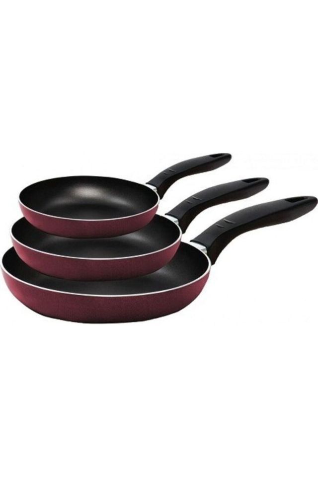 Xx-61 12228 3'lü Tava Seti 18 Cm + 22 Cm + 26 Cm Mor
