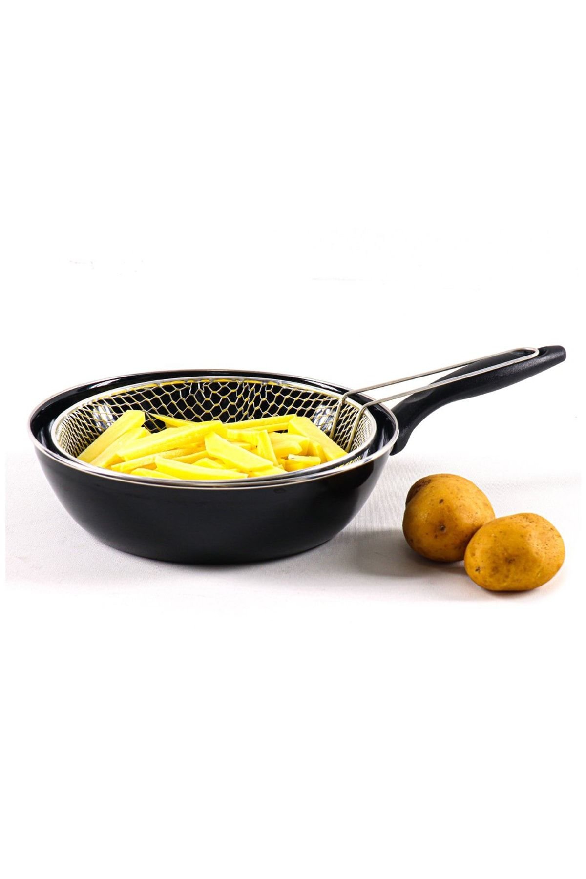Alev Emaye Telli Wok Kızartma Tavası 26cm