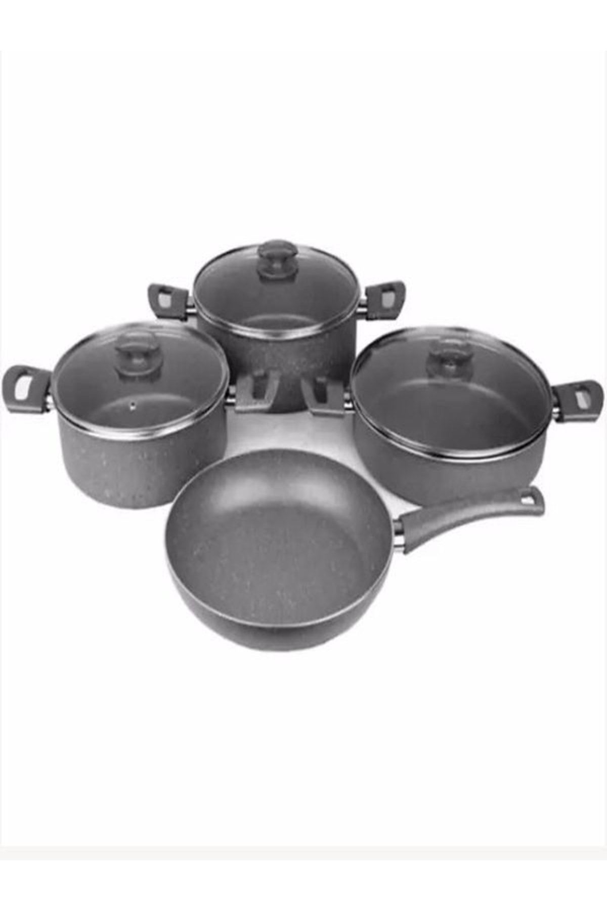 Gray 7 Parça Granit Tencere Seti