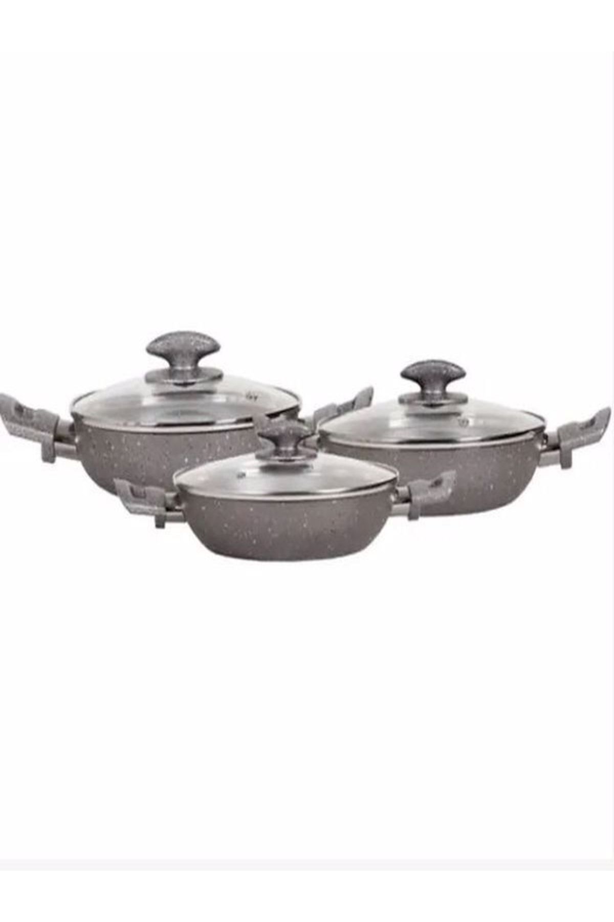 Granit 3'lü Sahan Set 18-20-22 Cm