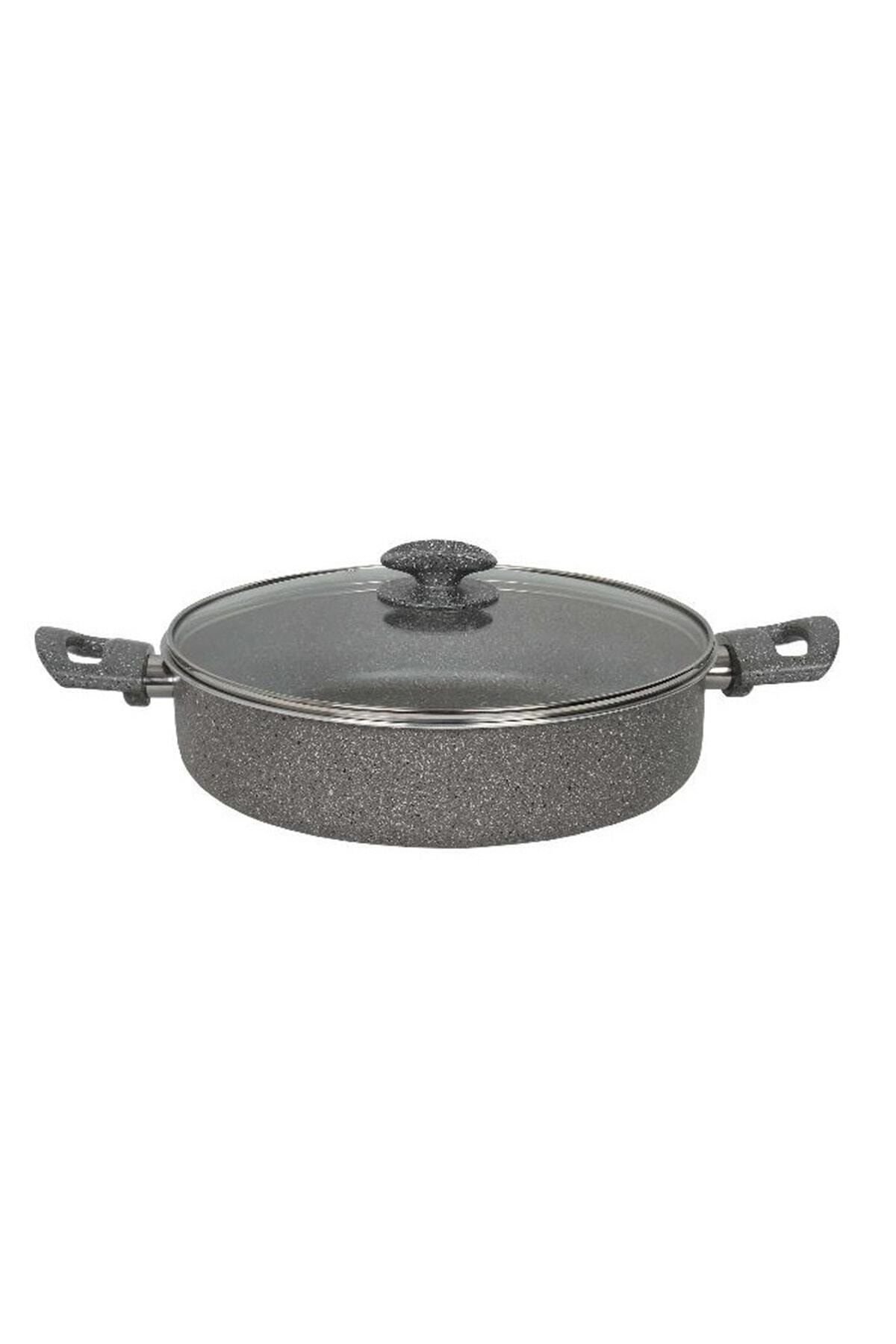 Granit Karnıyarık Tenceresi Gri 3,2 mm 24 cm