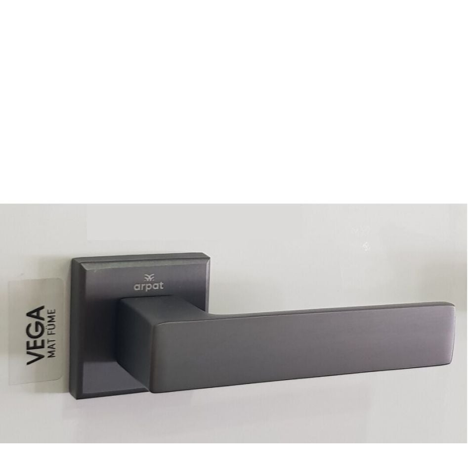 ARPAT VEGA MAT FÜME İTALYAN KARE ROZETLİ ALÜMİNYUM WC KAPI KOLU TAKIM