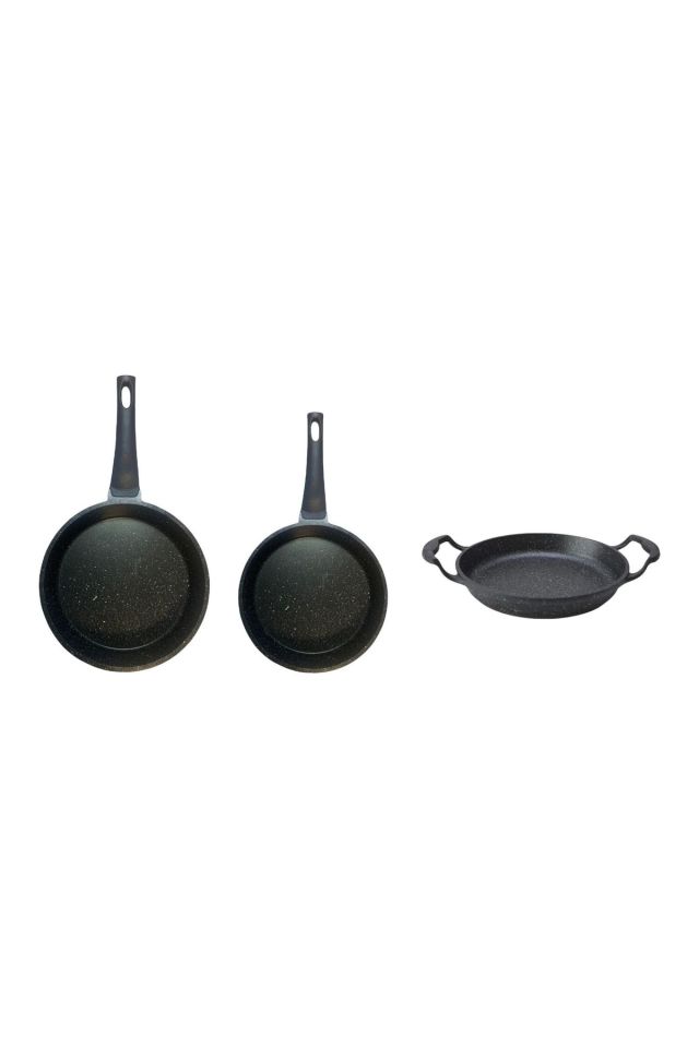 3 Parça Döküm Tava Sahan Set