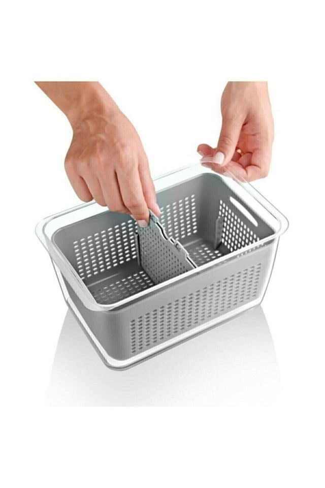 Lüx 3 Adet Buzdolabı Içi Süzgeçli Organizer(2,5lt,5lt,9lt) Set-saklama Buzdolabı Organizer 2,5 5 9
