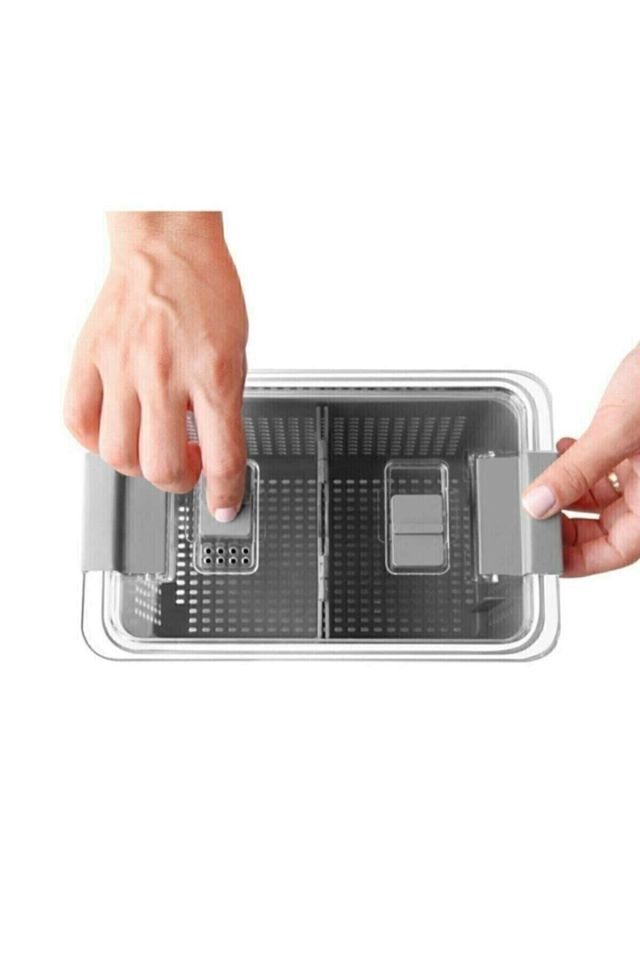 Lüx 3 Adet Buzdolabı Içi Süzgeçli Organizer(2,5lt,5lt,9lt) Set-saklama Buzdolabı Organizer 2,5 5 9