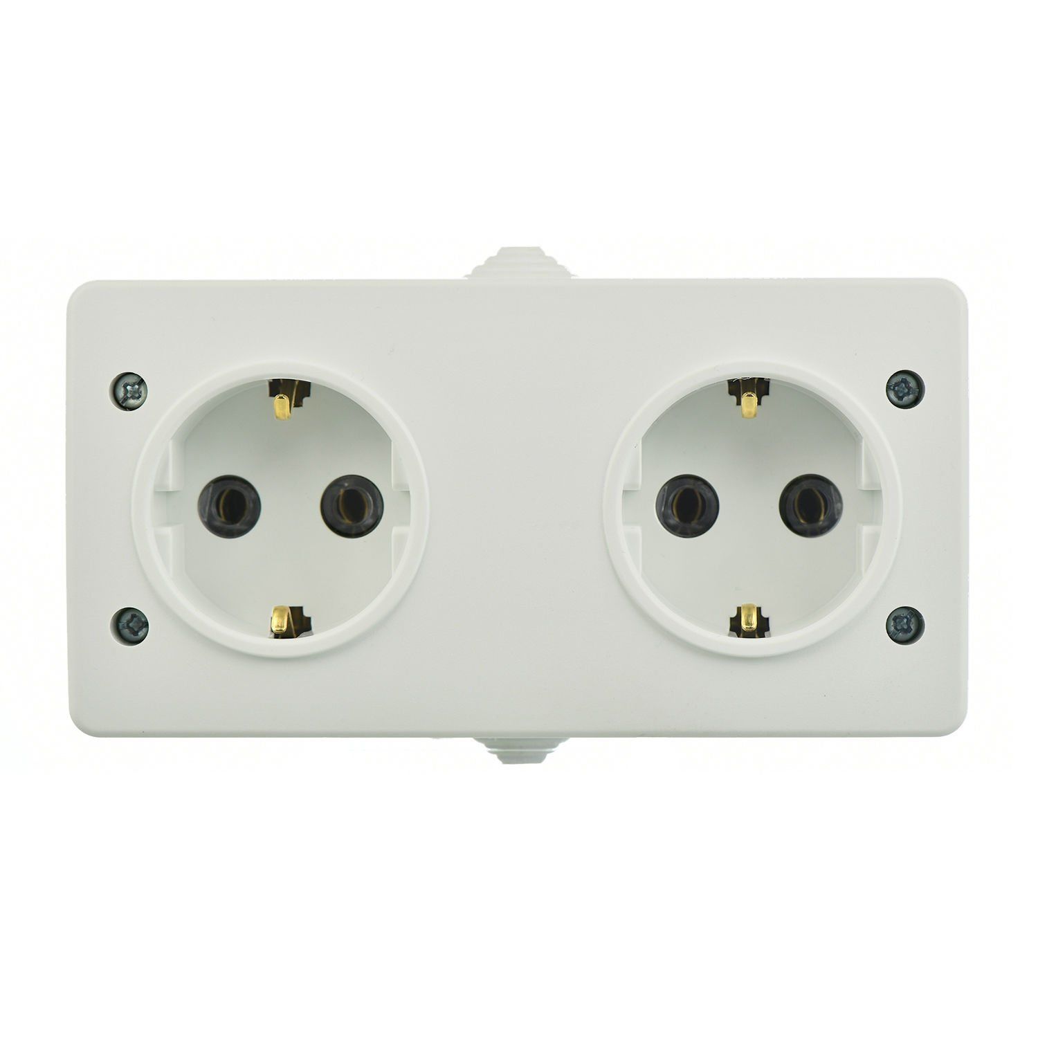 Günsan Fantasy Gri Kapaksız İkili Grup Priz (Topraklı Priz + Topraklı Priz)