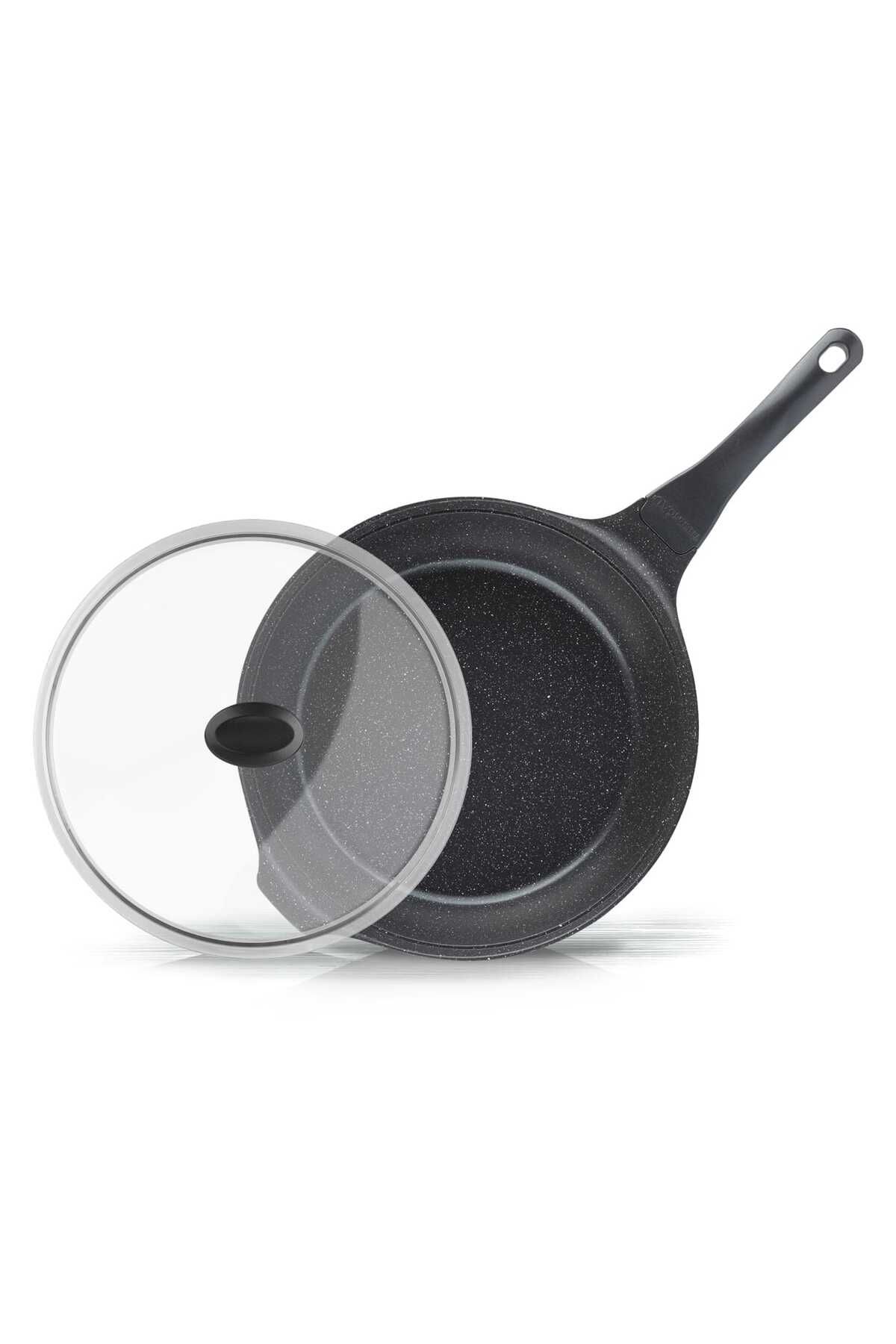 Cam Kapaklı Core Wok Tava 28 Cm Açık Gri