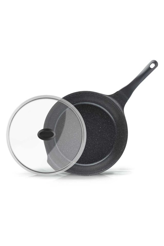 Cam Kapaklı Core Wok Tava 28 Cm Açık Gri