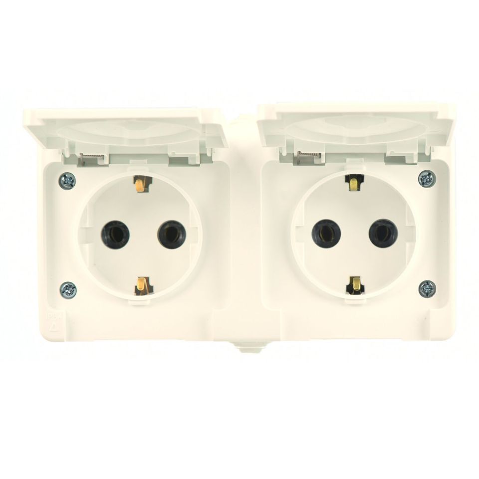 Günsan Fantasy Krem Kapaklı İkili Grup Priz (Topraklı Priz + Topraklı Priz)