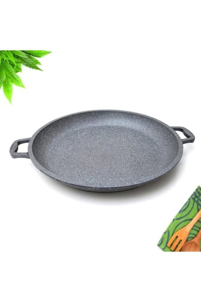 Granit Döküm 36 Cm Gözleme (BAZLAMA) Tavası Gri