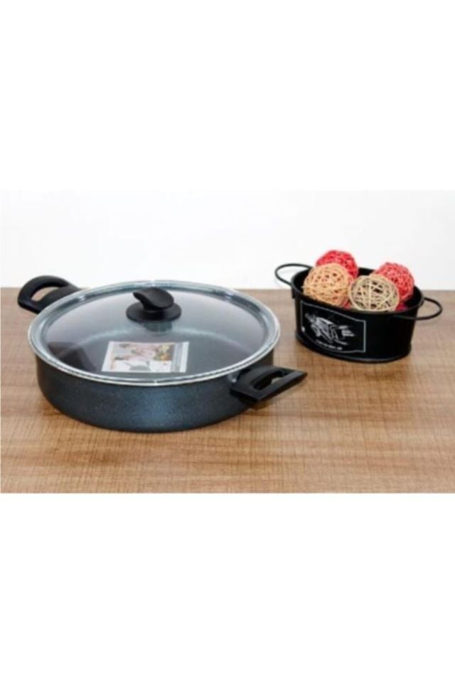 30cm Granit Efektli Basık Tencere