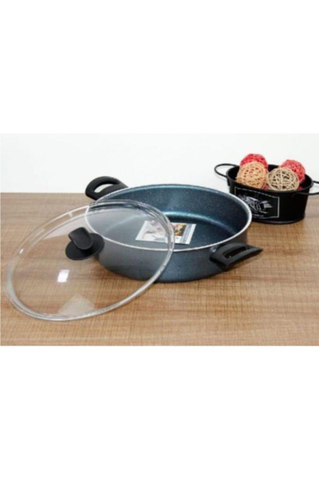 30cm Granit Efektli Basık Tencere