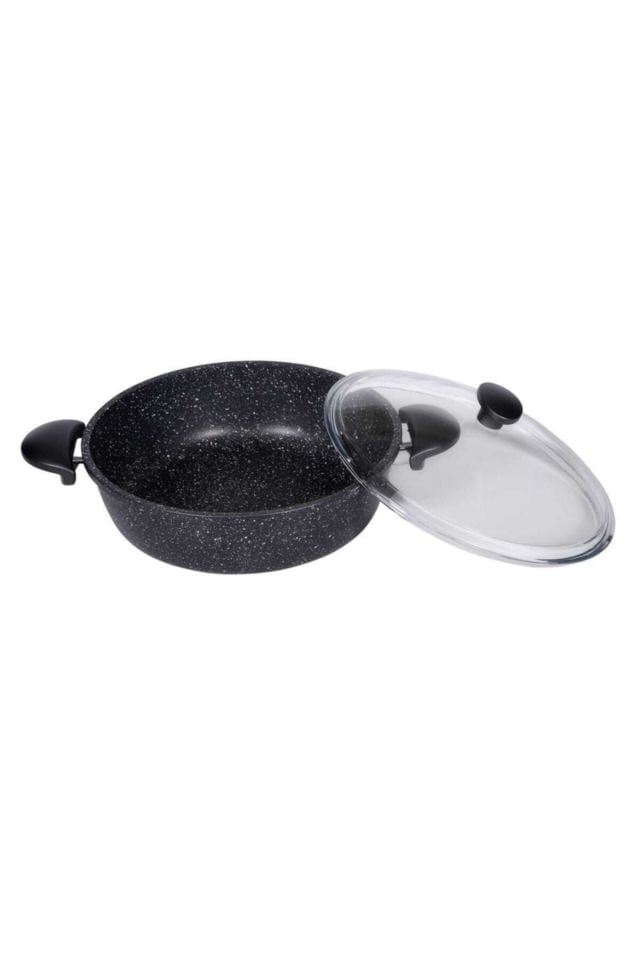 Granit Karnıyarık Tenceresi Gri 32 CM