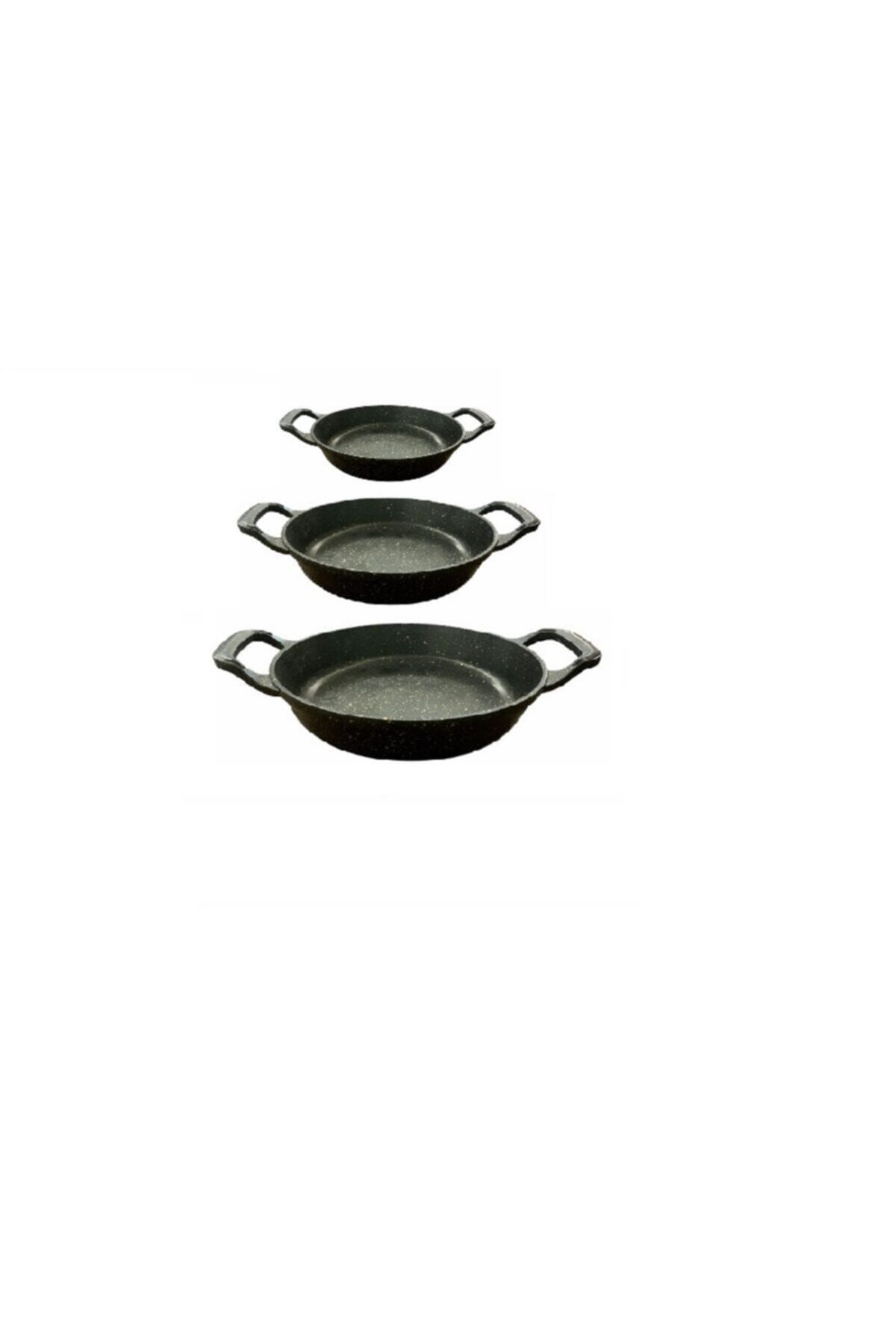 Esse Eda Elit Granit Sahan Takımı 3 Lü ( 18cm-20cm-22cm )
