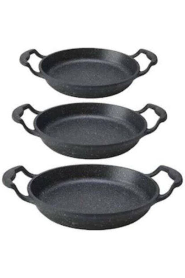 Mm Home Elit Mutfak Döküm Granit Sahan Seti 18 Cm 20 Cm Ve 22 Cm