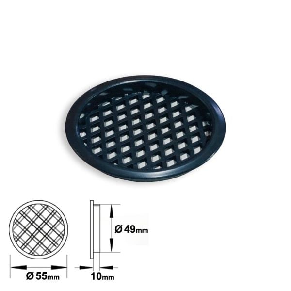 PLASTİK MENFEZ 50 MM SİYAH